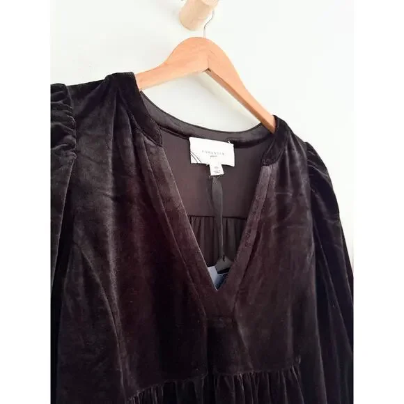 Tuckernuck | Pomander Place | NWT Black Velvet Kenzo Dress Black | Sz XS - Picture 5 of 10